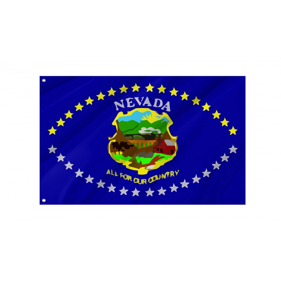 Flag of Nevada 1915-1929, Patriotic Flags, Unique Design Print, Flags for Indoor & Outdoor Use