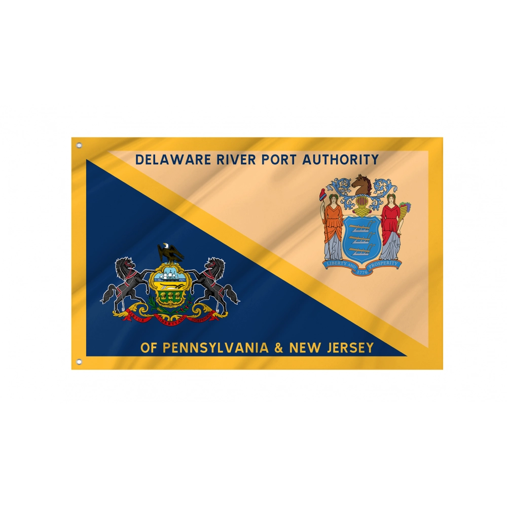 Delaware River Port Authority of Pennsylvania and New Jersey Flag for Indoor & Outdoor Use Delaware River Port Authority of Pennsylvania and New Jersey Flag for Indoor & Outdoor Use