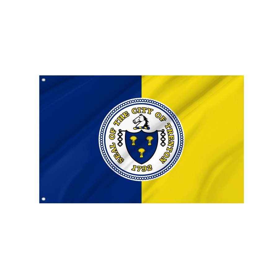 Flag of Trenton, New Jersey, Patriotic Flags, Unique Design Print, Flags for Indoor & Outdoor Use