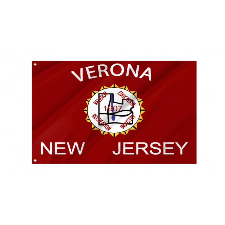 Flag of Verona, New Jersey, Patriotic Flags, Unique Design Print, Flags for Indoor & Outdoor Use