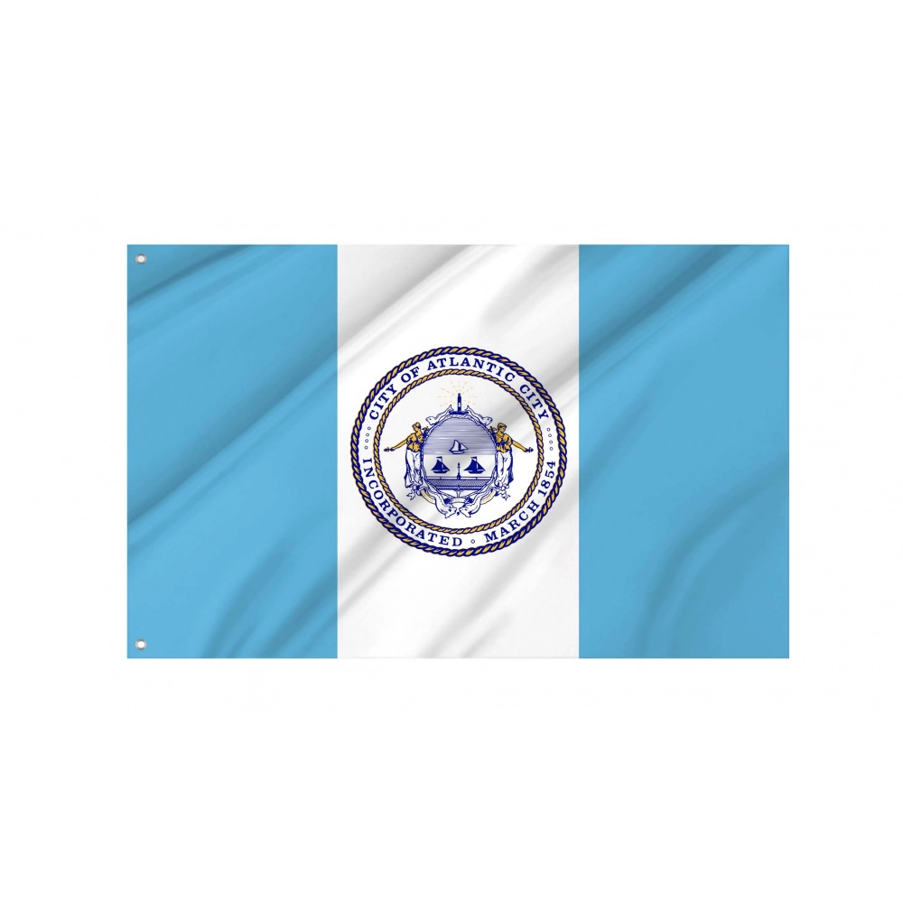 Atlantic City, New Jersey Flag for Indoor & Outdoor Use Atlantic City, New Jersey Flag for Indoor & Outdoor Use