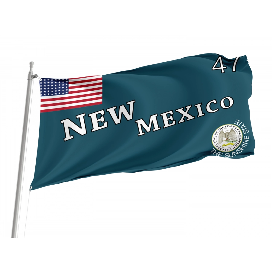 Flag of New Mexico 1912-1925, Patriotic Flags, Unique Design Print, Flags for Indoor & Outdoor Use