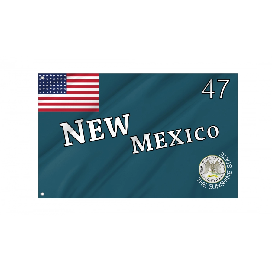Flag of New Mexico 1912-1925, Patriotic Flags, Unique Design Print, Flags for Indoor & Outdoor Use