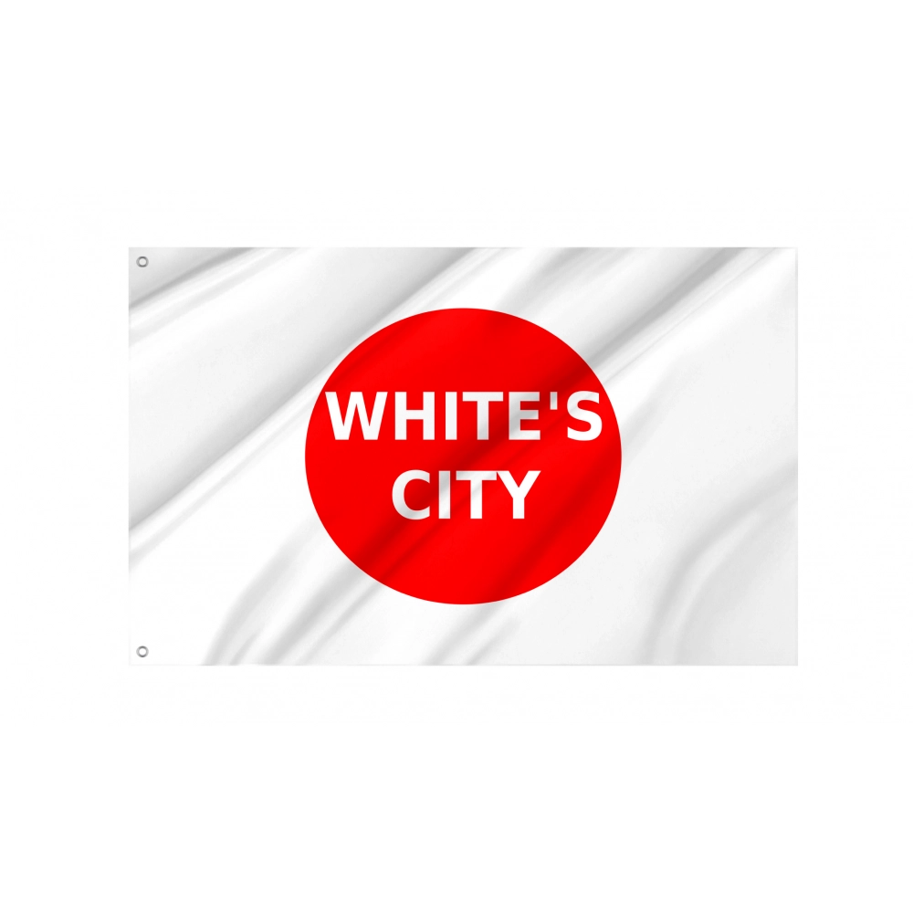 White's City Flag for Indoor & Outdoor Use