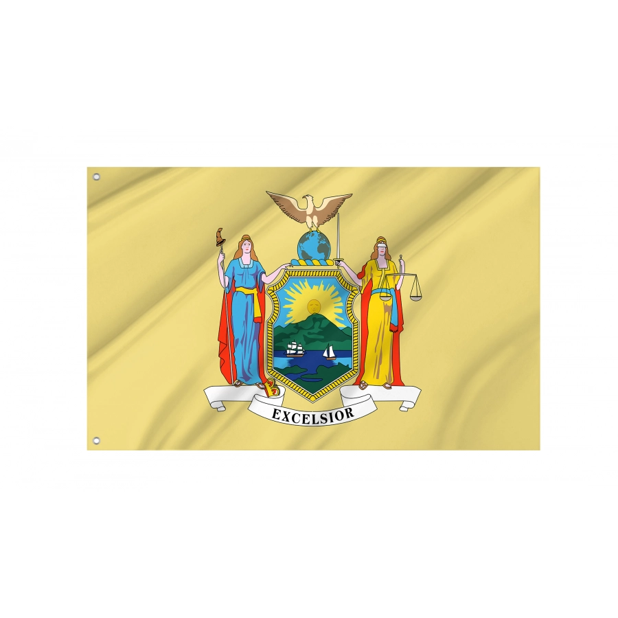 Flag Of New York 1896-1901, Patriotic Flags, Unique Design Print, Flags For Indoor & Outdoor Use - High Quality New York for Indoor and Outdoor Use