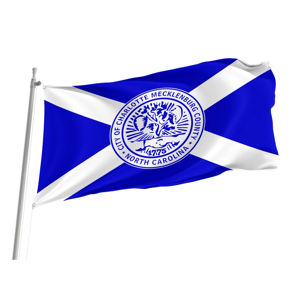 Charlotte, North Carolina Flag for Indoor & Outdoor Use Charlotte, North Carolina Flag for Indoor & Outdoor Use