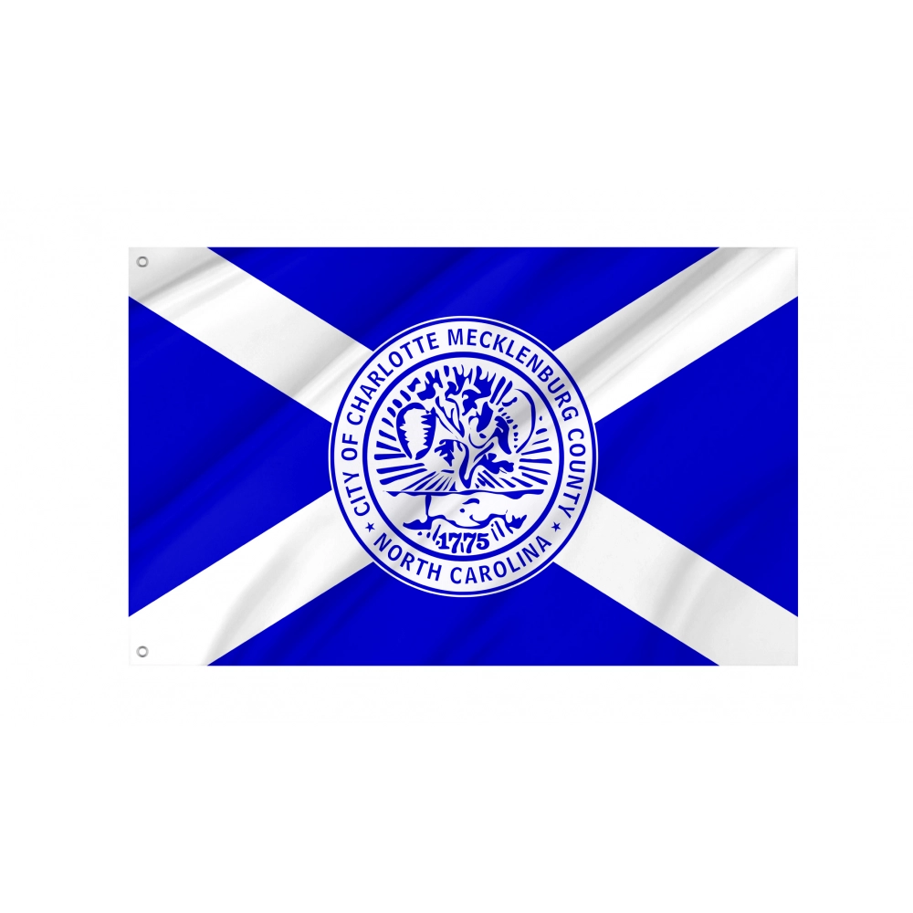 Charlotte, North Carolina Flag for Indoor & Outdoor Use Charlotte, North Carolina Flag for Indoor & Outdoor Use