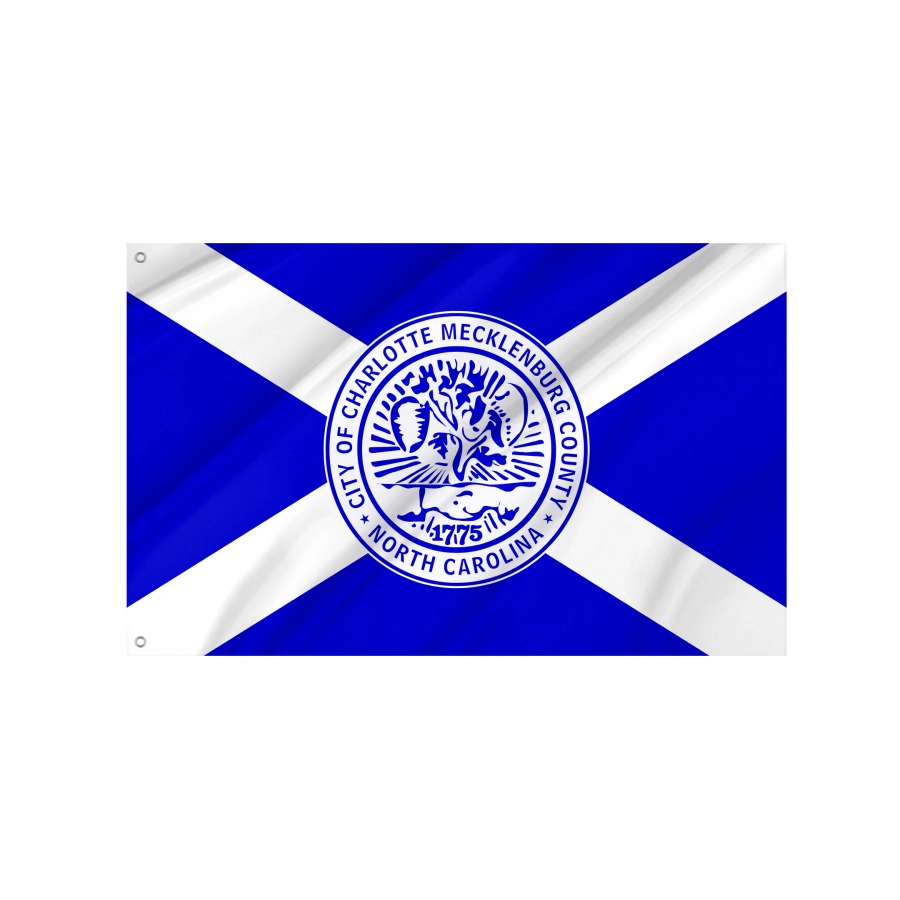 Flag of Charlotte, North Carolina, Patriotic Flags, Unique Design Print, Flags for Indoor & Outdoor Use