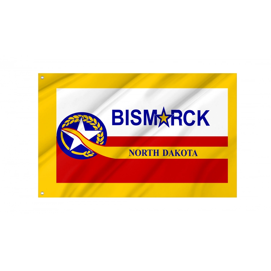 Flag of Bismarck, North Dakota, Patriotic Flags, Unique Design Print, Flags for Indoor & Outdoor Use