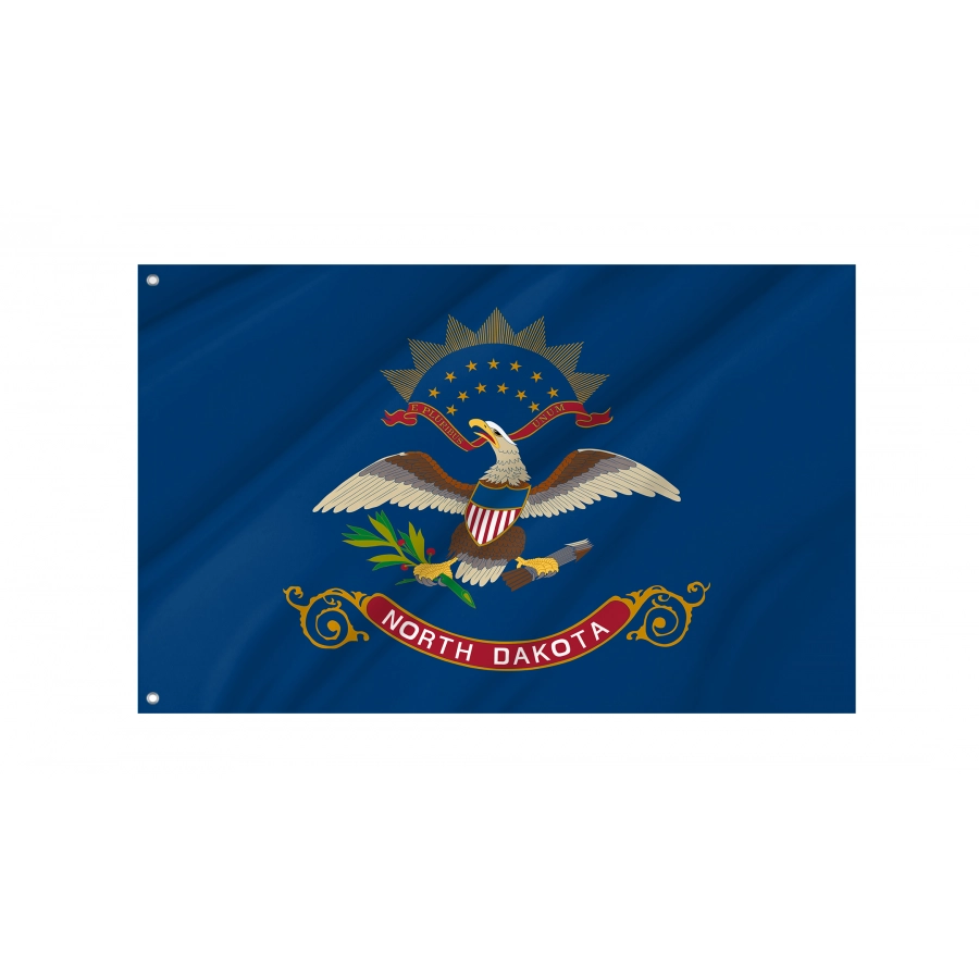 Flag of North Dakota State, Patriotic Flags, Unique Design Print, Flags for Indoor & Outdoor Use