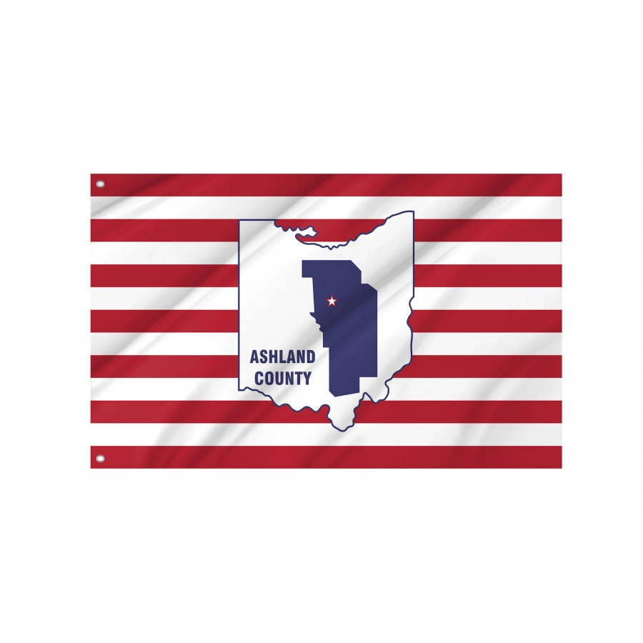 Flag of Ashland County, Ohio, Patriotic Flags, Unique Design Print, Flags for Indoor & Outdoor Use