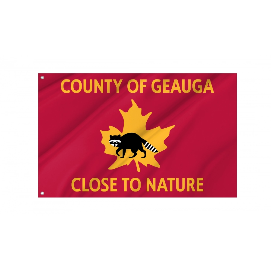 Flag of Geauga County, Ohio 1978, Patriotic Flags, Unique Design Print, Flags for Indoor & Outdoor Use