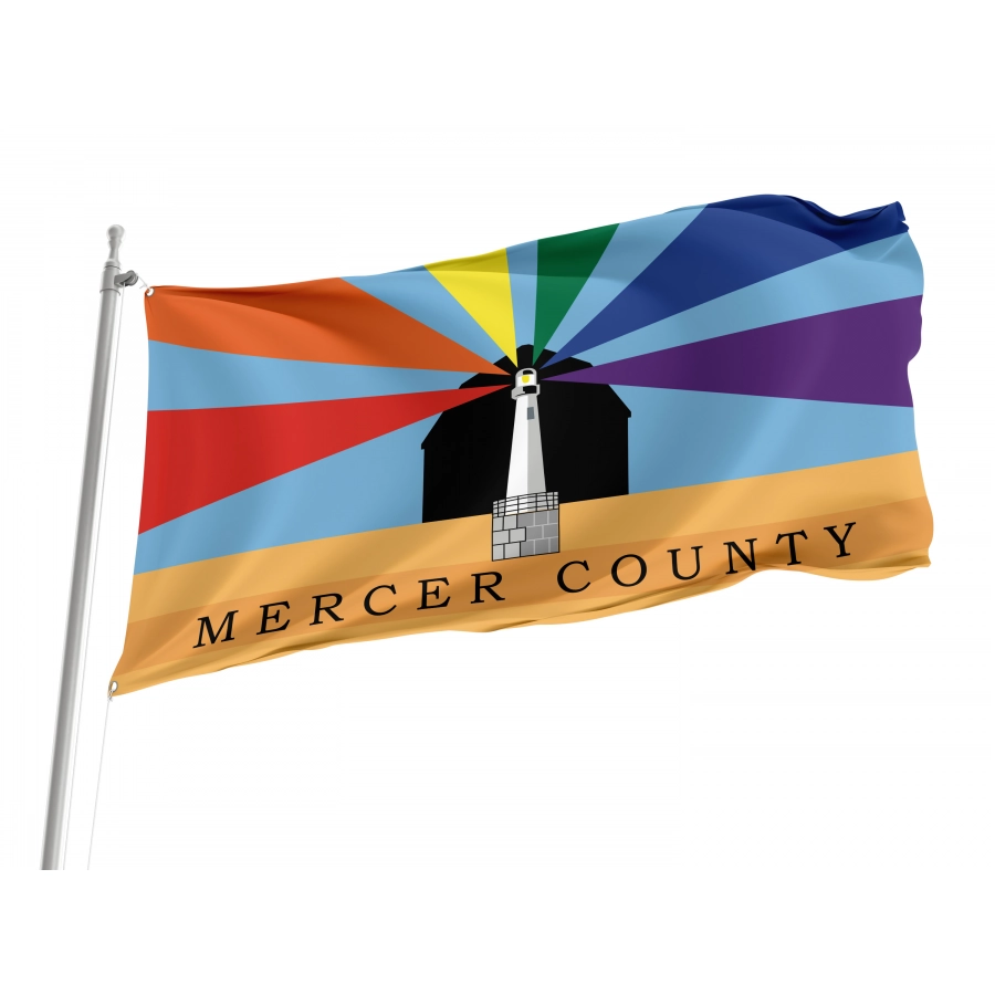 Flag of Mercer County, Ohio, Patriotic Flags, Unique Design Print, Flags for Indoor & Outdoor Use