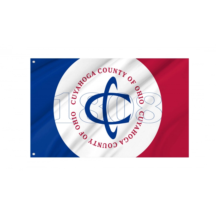 Cuyahoga County (2003-2014), Ohio Flag for Indoor & Outdoor Use, USA343
