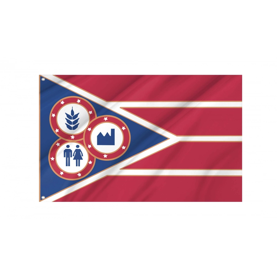 Hancock County, Ohio Flag for Indoor & Outdoor Use, USA325