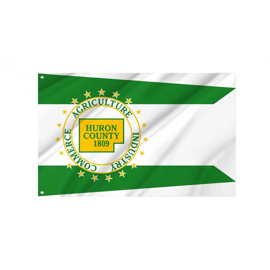Huron County Flag for Indoor & Outdoor Use, USA327