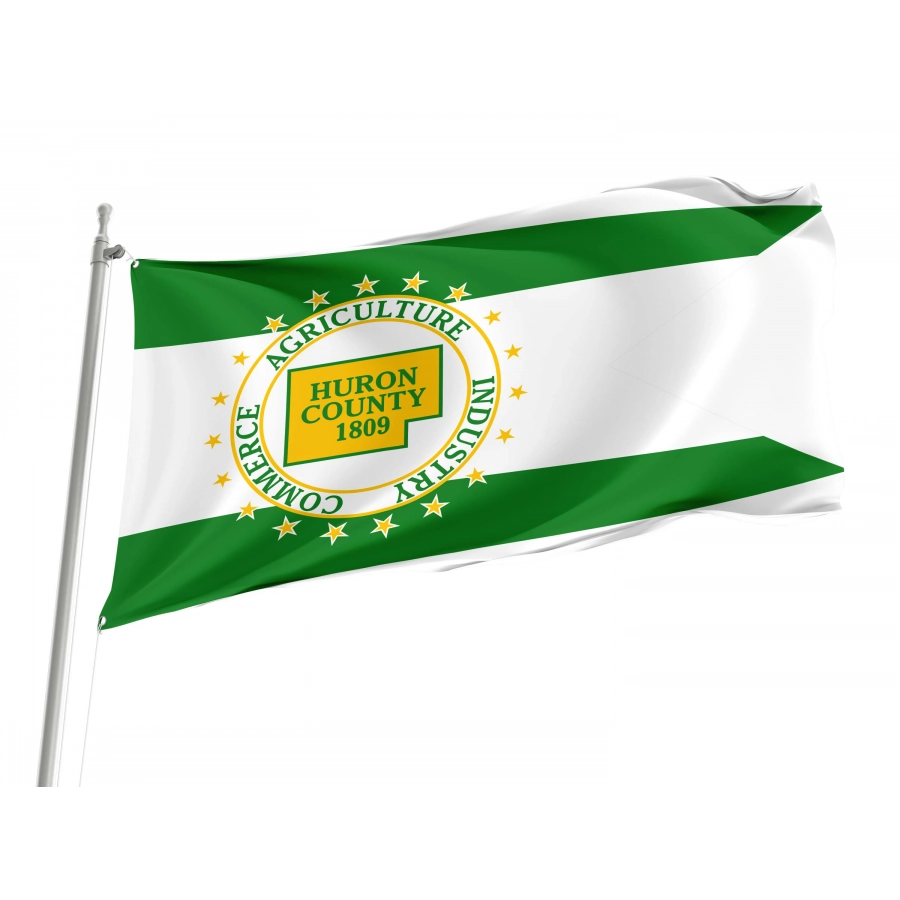 Huron County Flag for Indoor & Outdoor Use, USA327