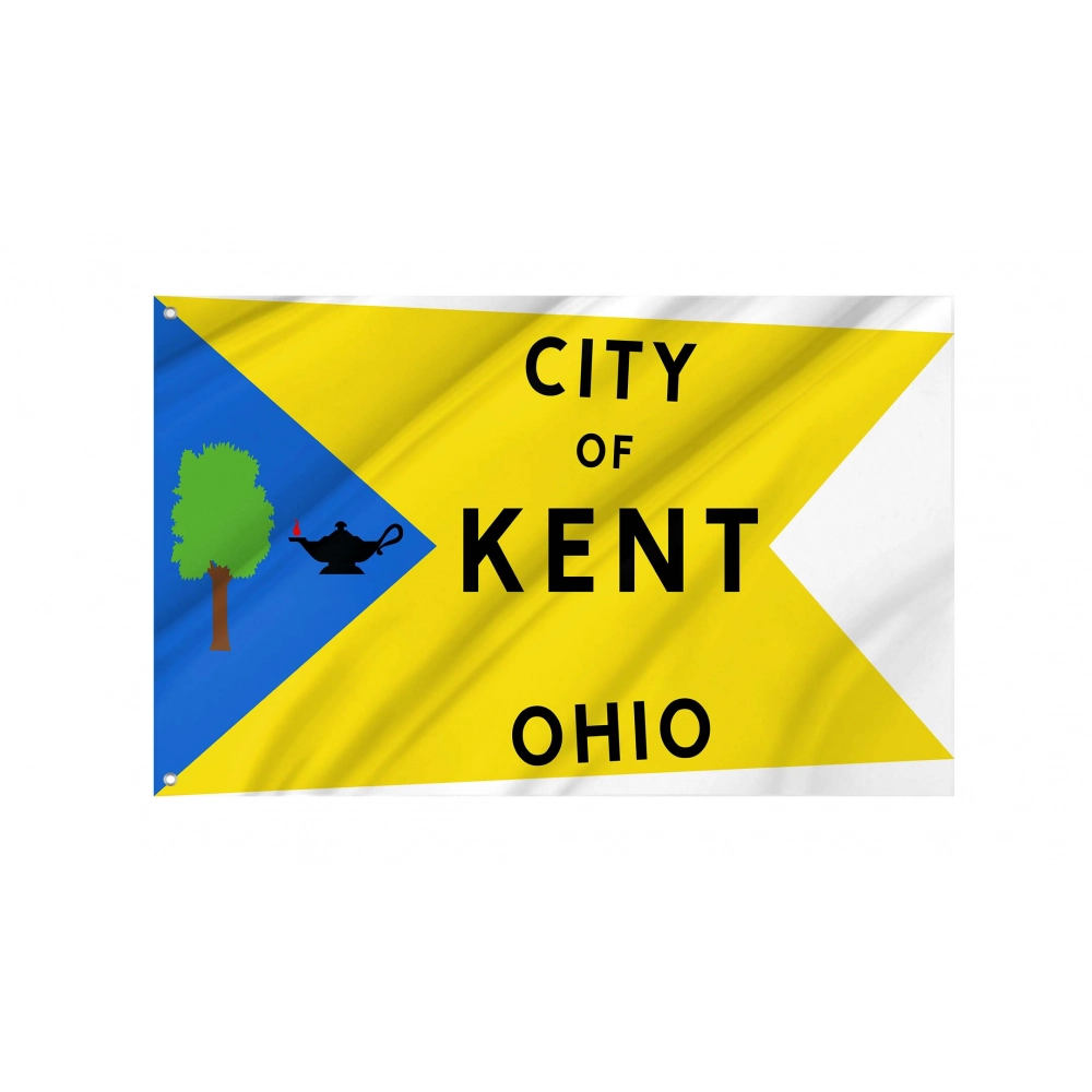 Kent (1975-2023), Ohio Flag for Indoor & Outdoor Use