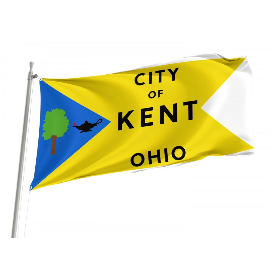 Kent (1975-2023), Ohio Flag for Indoor & Outdoor Use, USA363
