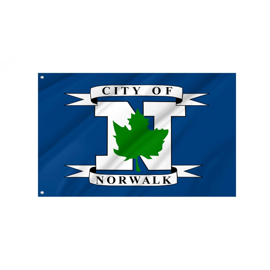Norwalk City, Ohio Flag for Indoor & Outdoor Use, USA354