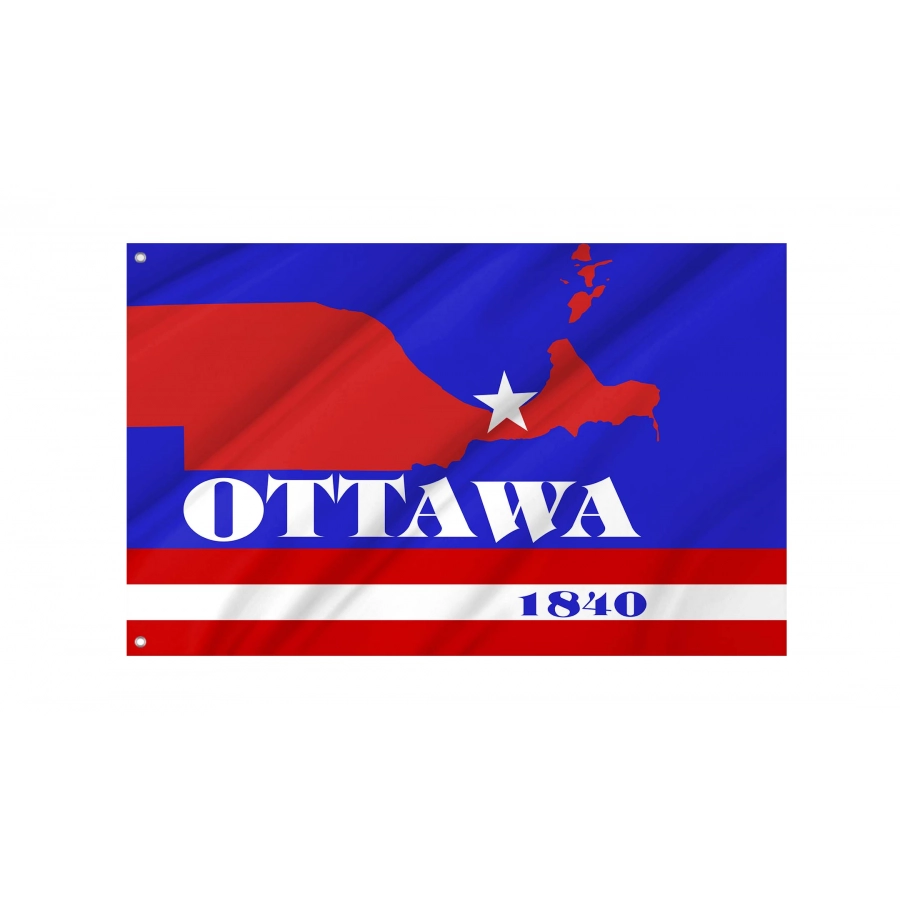 Ottawa County, Ohio Flag for Indoor & Outdoor Use, USA335