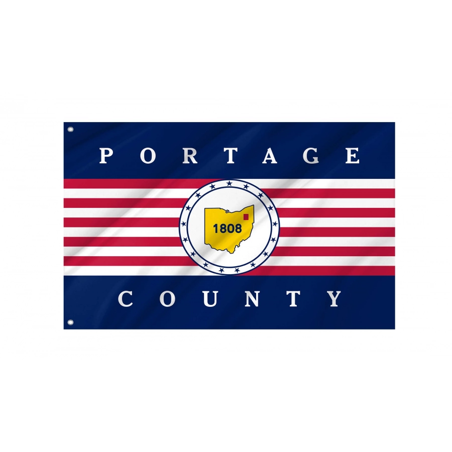 Portage County, Ohio Flag for Indoor & Outdoor Use, USA336