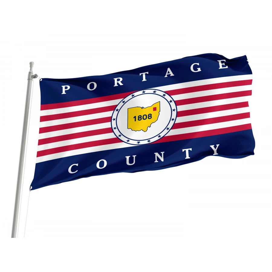 Portage County, Ohio Flag for Indoor & Outdoor Use, USA336