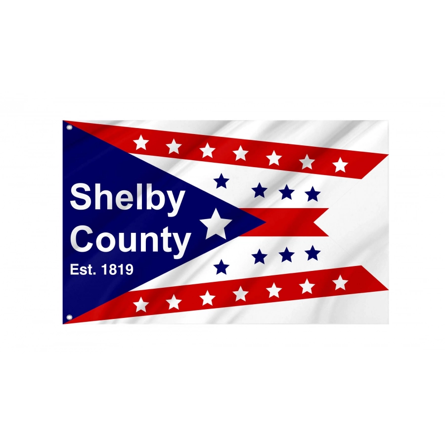 Shelby County, Ohio Flag for Indoor & Outdoor Use, USA338