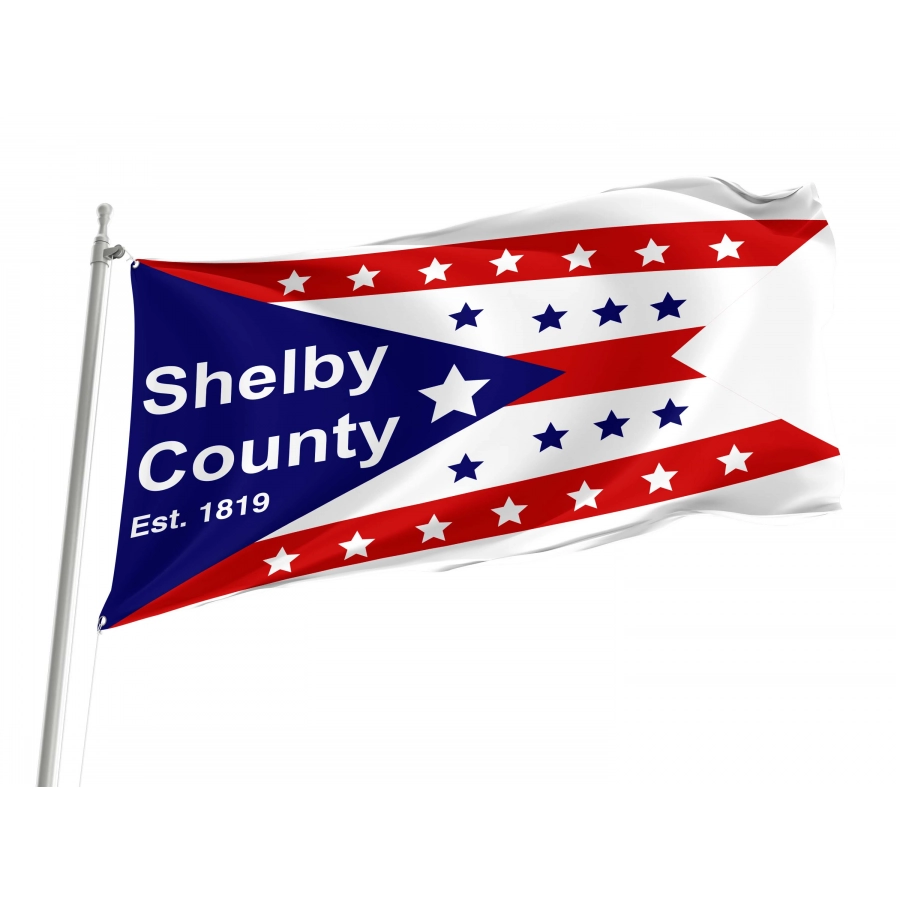 Shelby County, Ohio Flag for Indoor & Outdoor Use, USA338