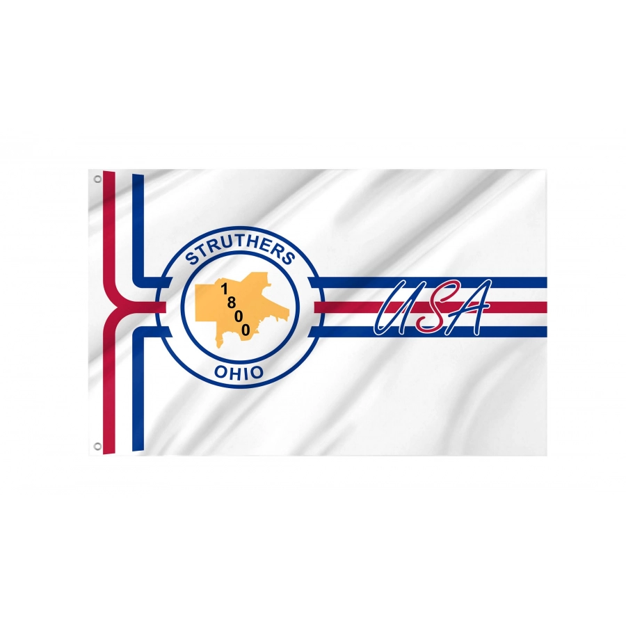 Struthers (1994-2019), Ohio Flag for Indoor & Outdoor Use, USA364
