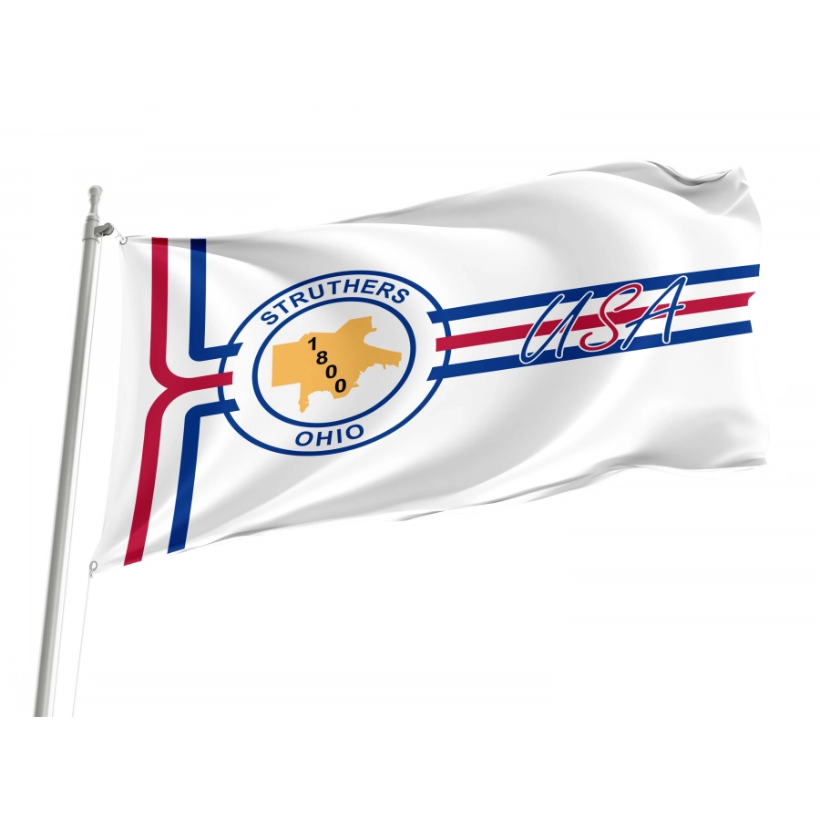 Struthers (1994-2019), Ohio Flag for Indoor & Outdoor Use, USA364