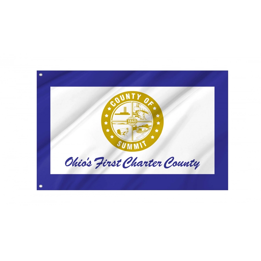 Summit County, Ohio Flag for Indoor & Outdoor Use, USA339