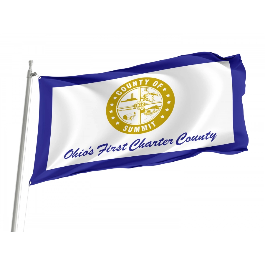 Summit County, Ohio Flag for Indoor & Outdoor Use, USA339