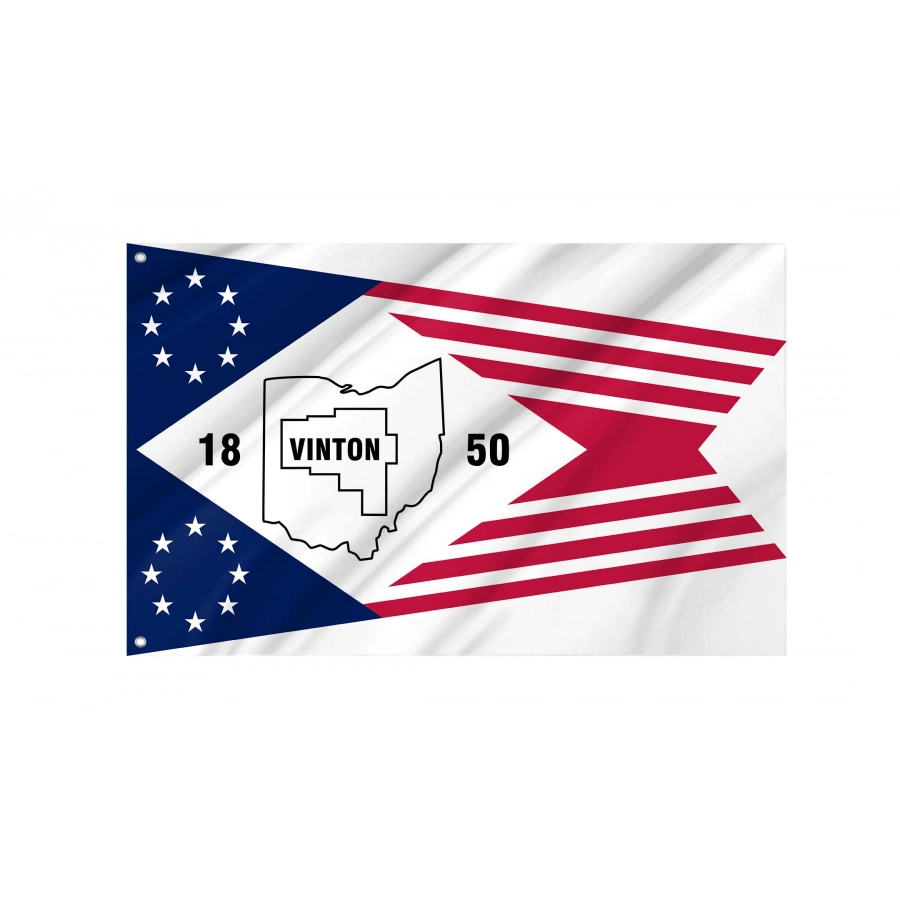 Vinton County, Ohio Flag for Indoor & Outdoor Use, USA340