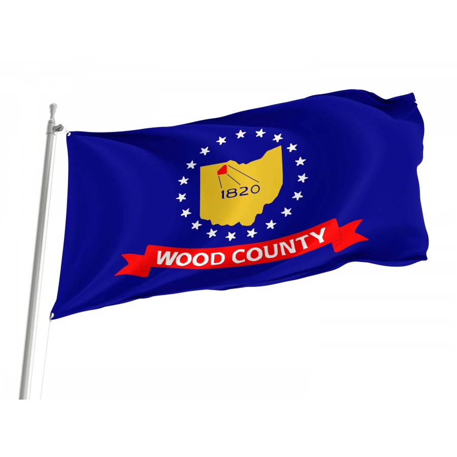Wood County, Ohio Flag for Indoor & Outdoor Use, USA342