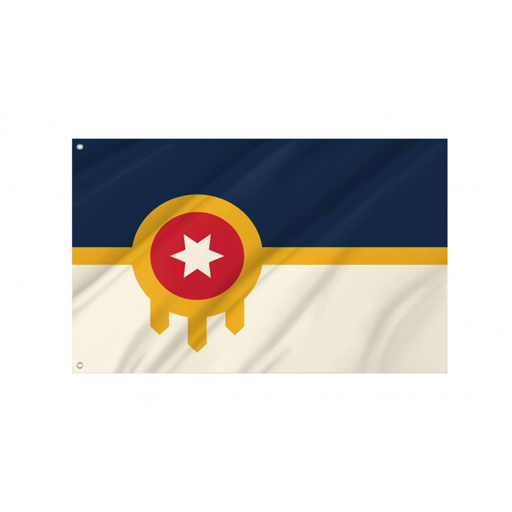 Tulsa Oklahoma 2018 Flag for Indoor & Outdoor Use