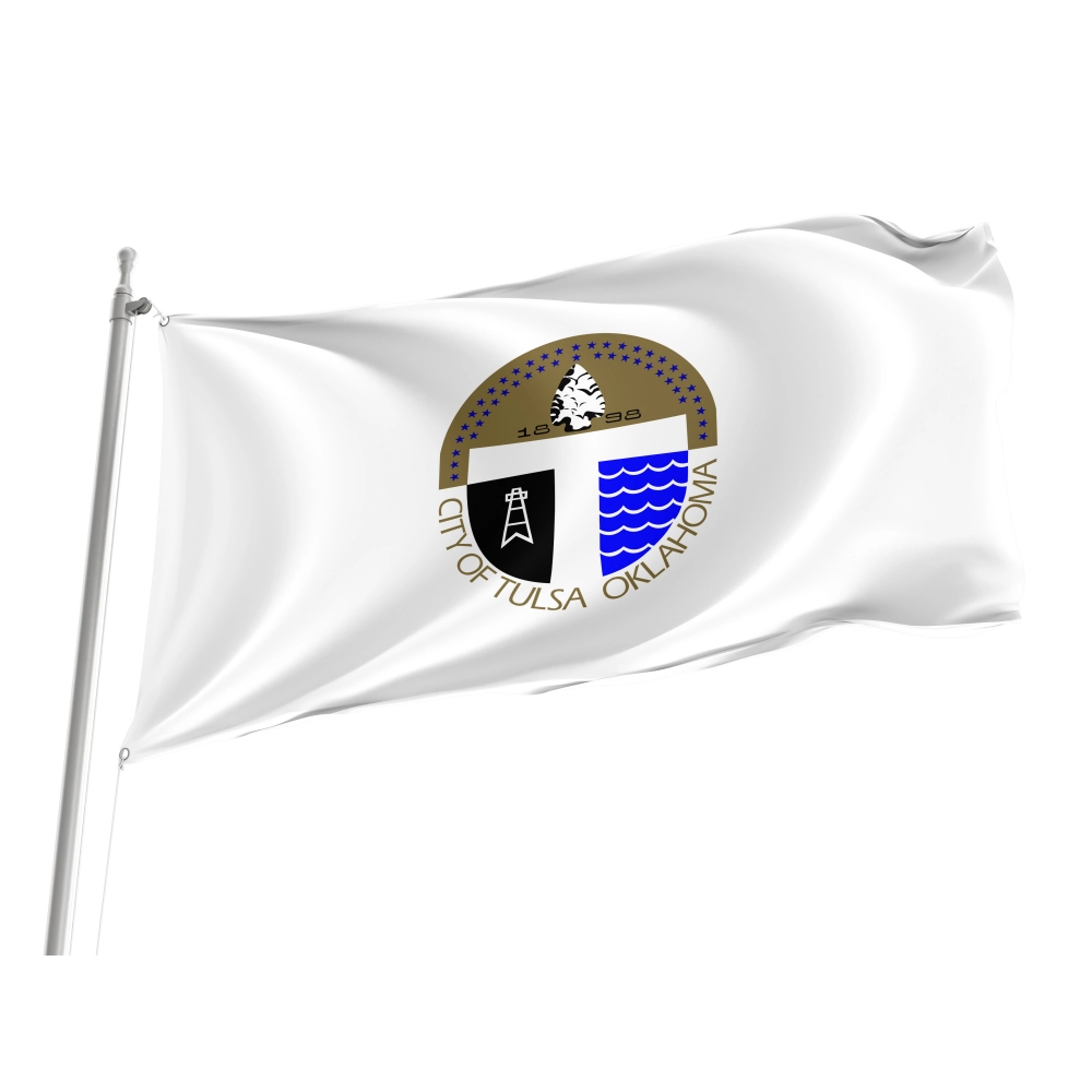 Tulsa Oklahoma 1973-2018 Flag for Indoor & Outdoor Use