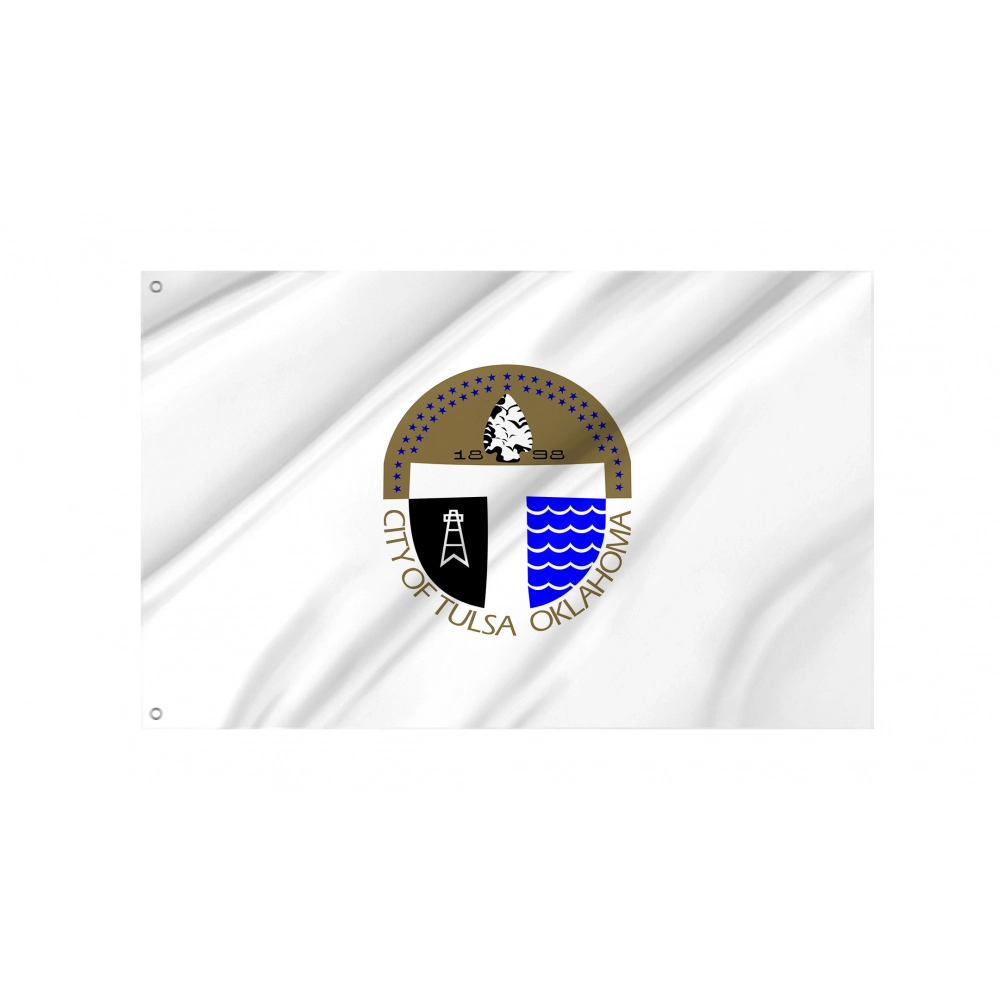 Tulsa Oklahoma 1973-2018 Flag for Indoor & Outdoor Use