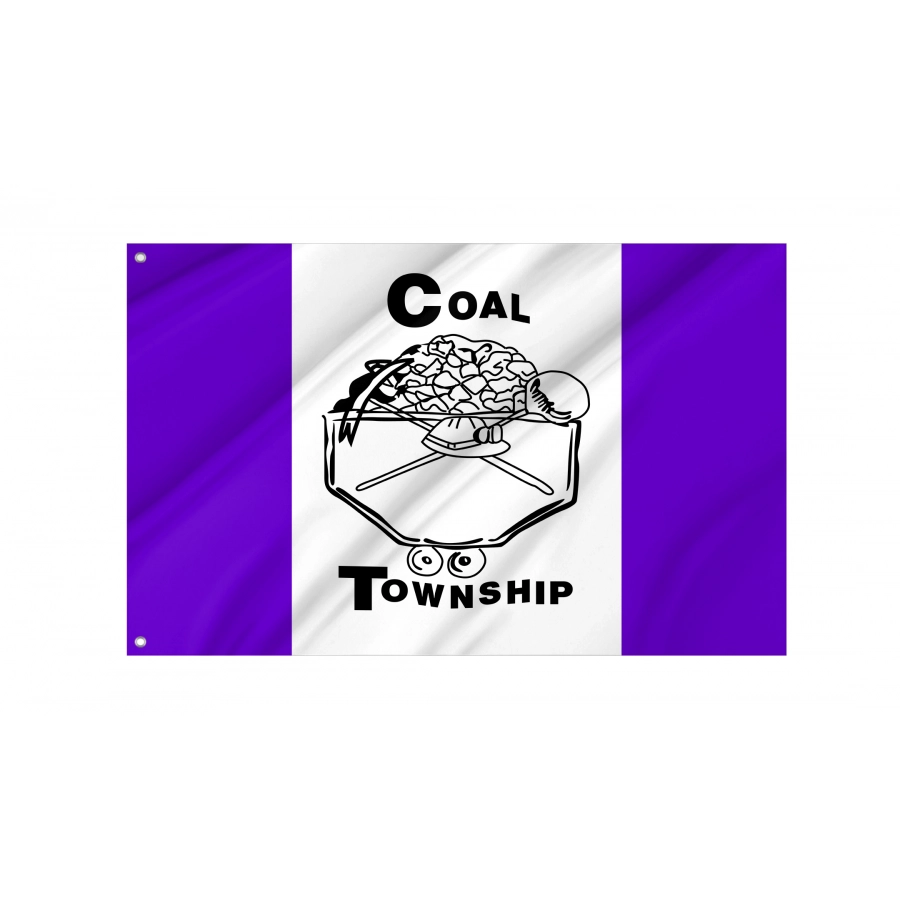 Flag of Coal Township, Pennsylvania, Patriotic Flags, Unique Design Print, Flags for Indoor & Outdoor Use