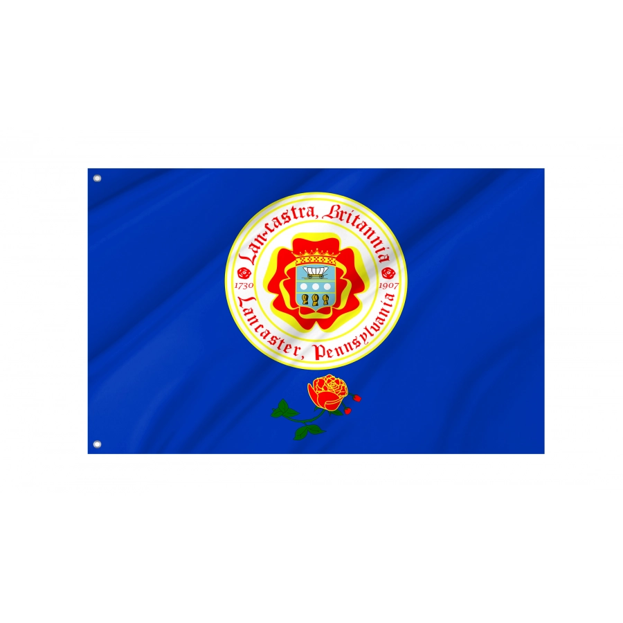 Flag of Lancaster, Pennsylvania, Patriotic Flags, Unique Design Print, Flags for Indoor & Outdoor Use
