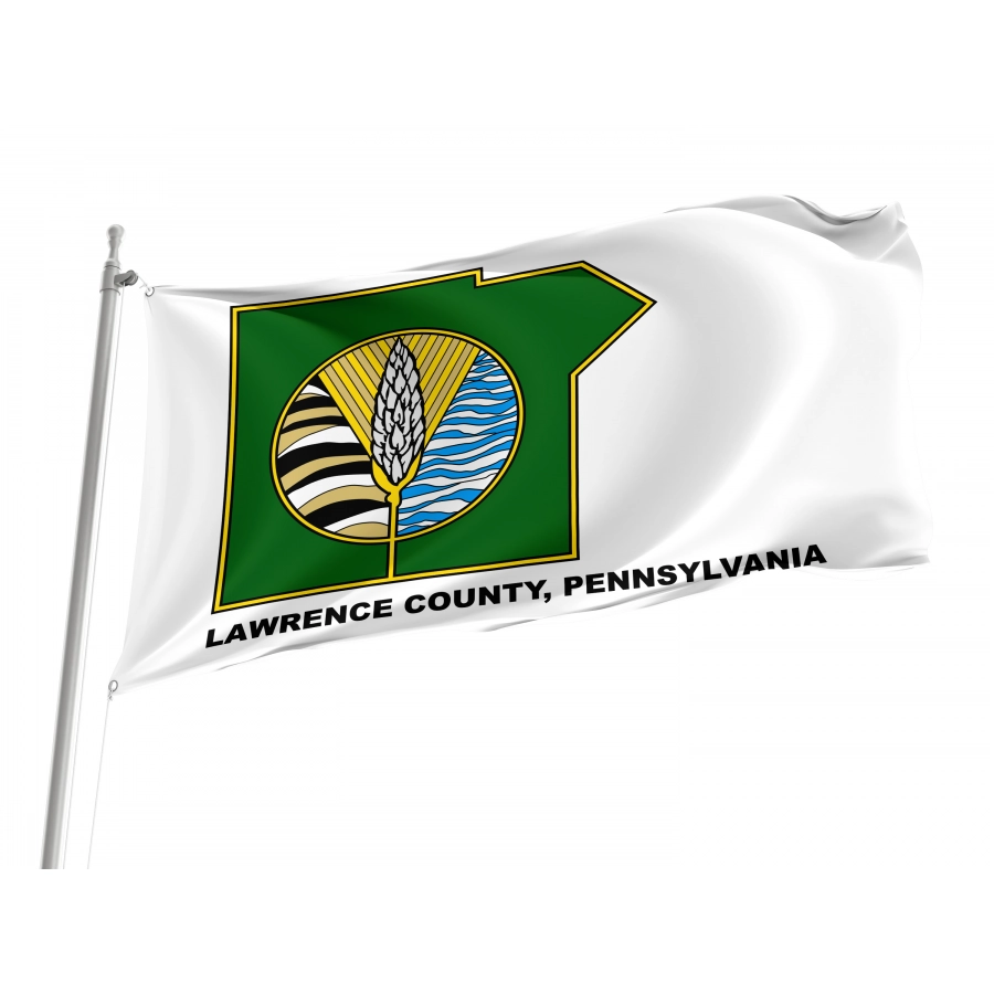 Flag of Lawrence County, Pennsylvania, Patriotic Flags, Unique Design Print, Flags for Indoor & Outdoor Use