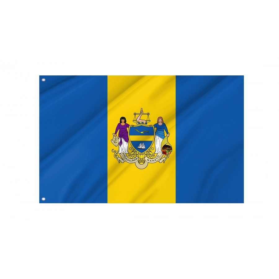 Flag of Philadelphia, Pennsylvania, Patriotic Flags, Unique Design Print, Flags for Indoor & Outdoor Use