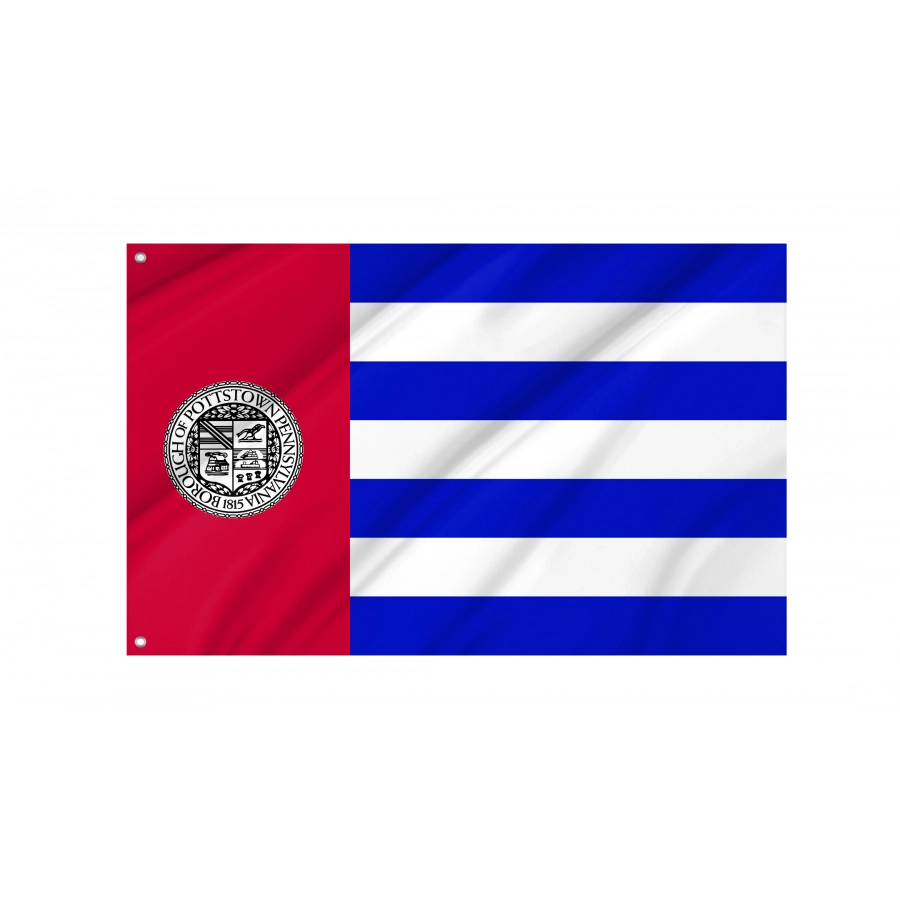 Flag of Pottstown, Pennsylvania, Patriotic Flags, Unique Design Print, Flags for Indoor & Outdoor Use