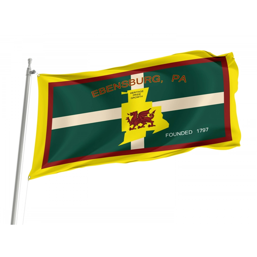 Ebensburg, Pennsylvania Flag for Indoor & Outdoor Use, USA374
