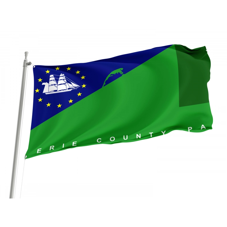Erie County, Pennsylvania Flag for Indoor & Outdoor Use, USA371