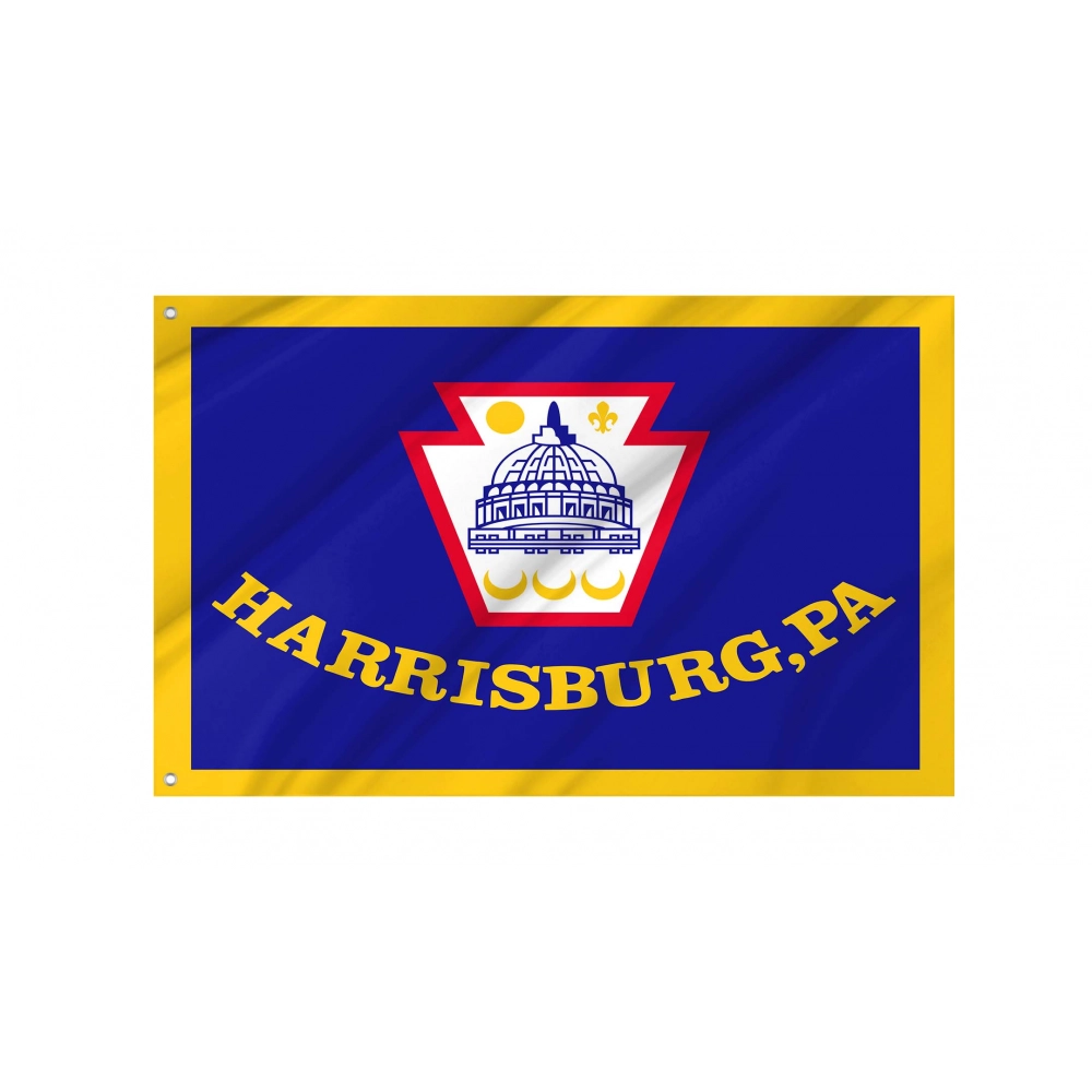 Harrisburg, Pennsylvania Flag for Indoor & Outdoor Use