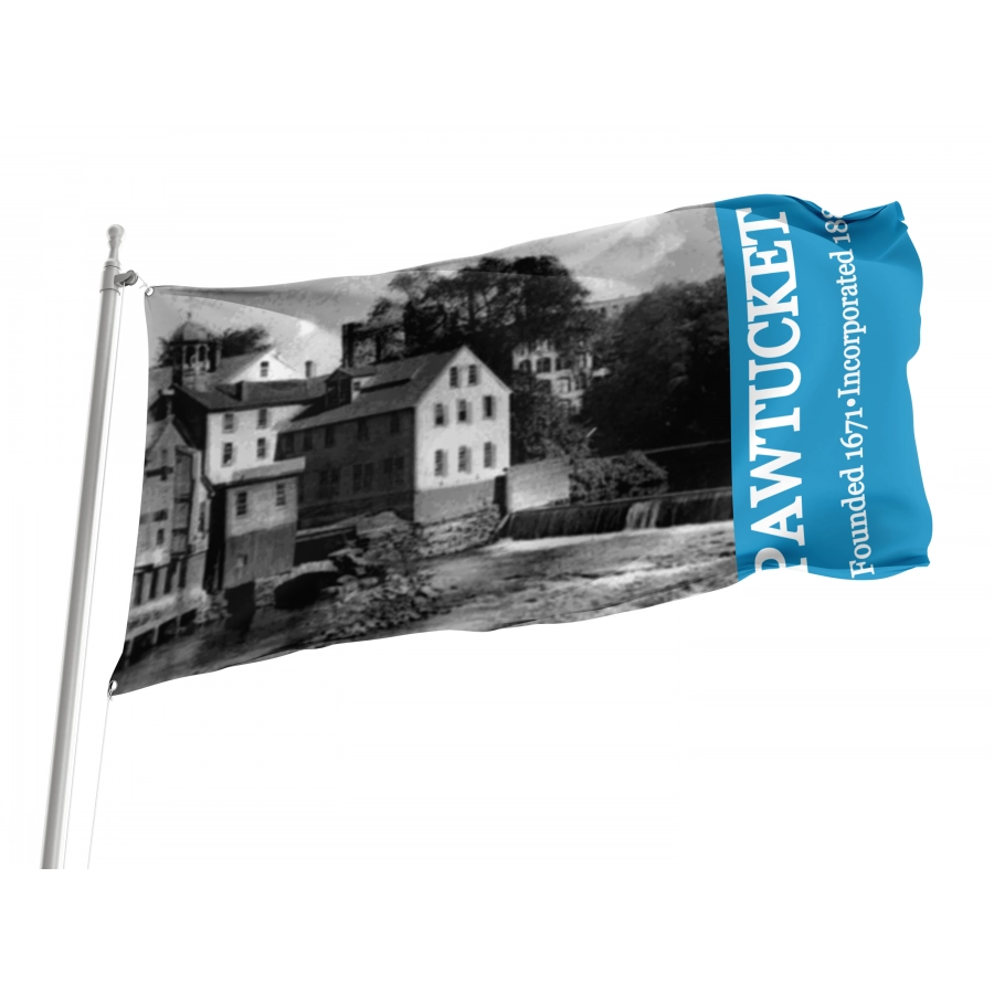 Flag of Pawtucket, Rhode Island, Patriotic Flags, Unique Design Print, Flags for Indoor & Outdoor Use