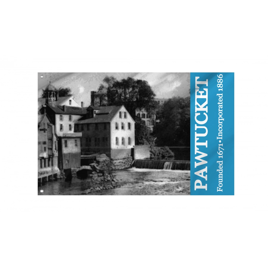 Flag of Pawtucket, Rhode Island, Patriotic Flags, Unique Design Print, Flags for Indoor & Outdoor Use