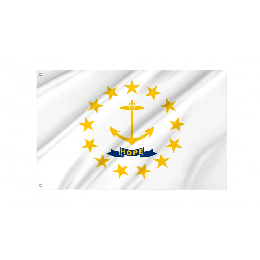 Flag of Rhode Island State, Patriotic Flags, Unique Design Print, Flags for Indoor & Outdoor Use
