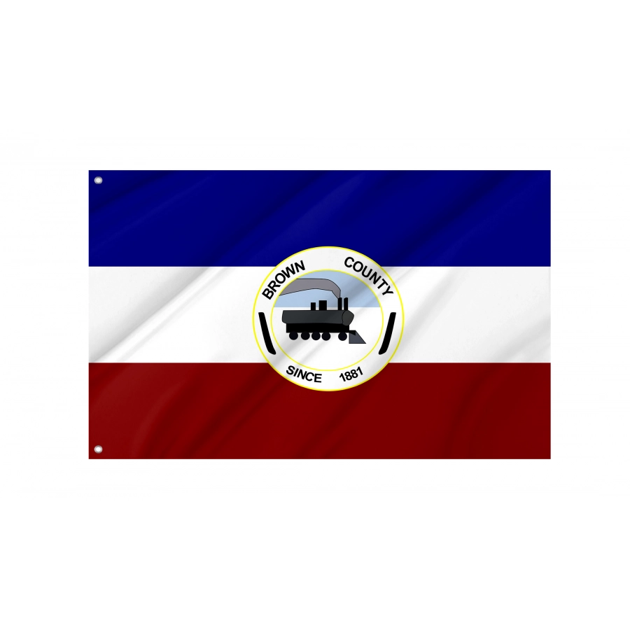 Flag of Brown County, South Dakota, Patriotic Flags, Unique Design Print, Flags for Indoor & Outdoor Use